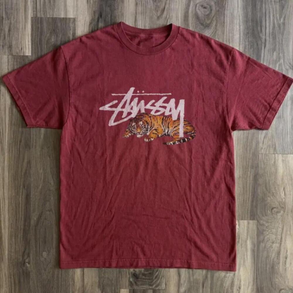 Gildan Men Maroon T-Shirt, GstSsy Maroon Tiger Tee